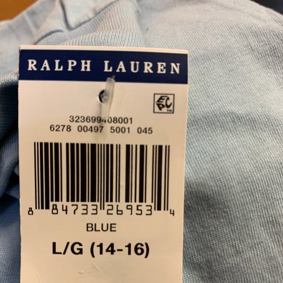 Boy's Polo Ralph Lauren LS light blue pocket tee - Picture 5 of 5